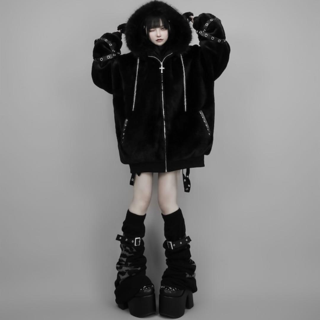 DimMoire BABY SHEEPファーパーカーII Black