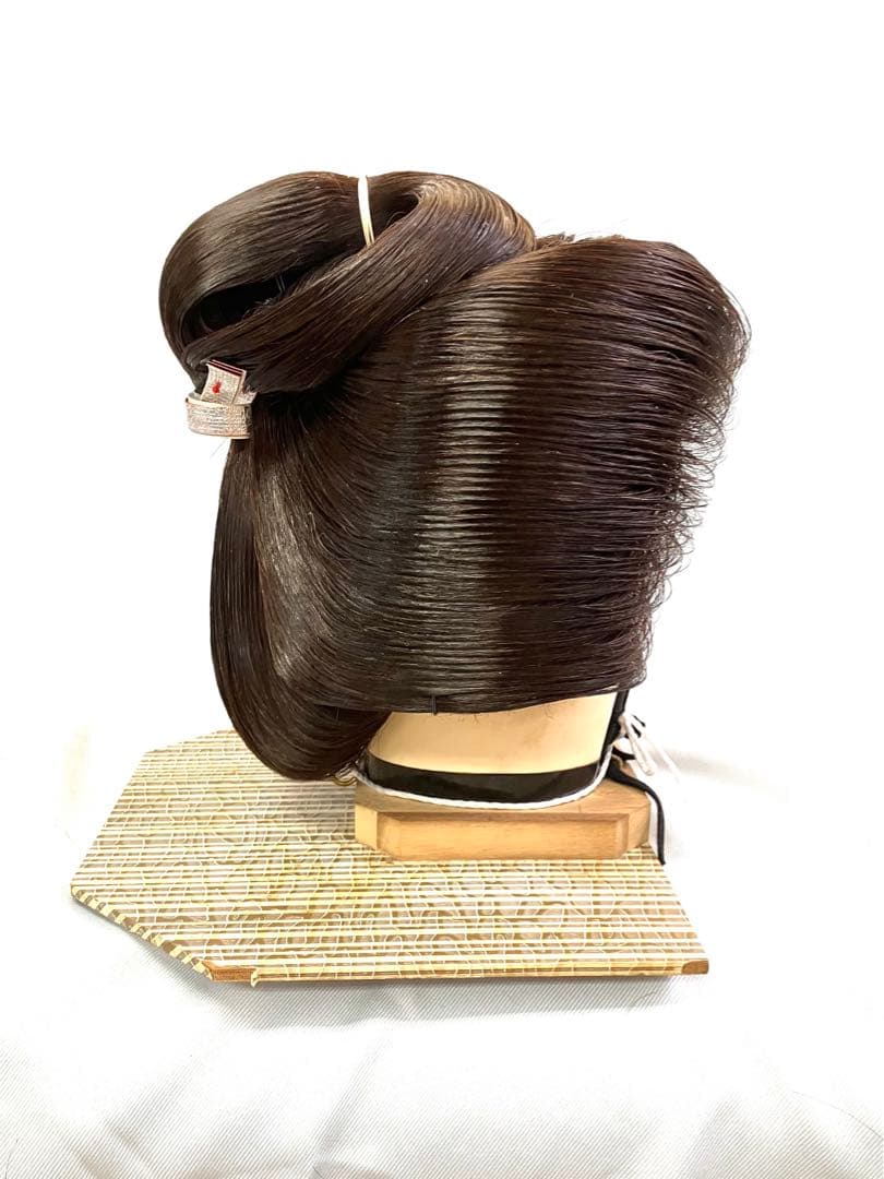 辰巳8号サイズ、前割れ、中古舞踊かつら、大衆演劇かつら、日本髪かつら、ケース付き