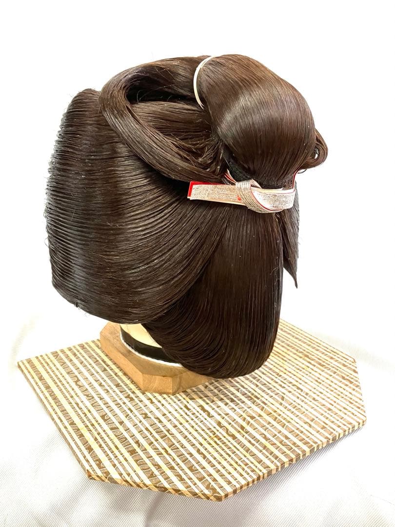 辰巳8号サイズ、前割れ、中古舞踊かつら、大衆演劇かつら、日本髪かつら、ケース付き