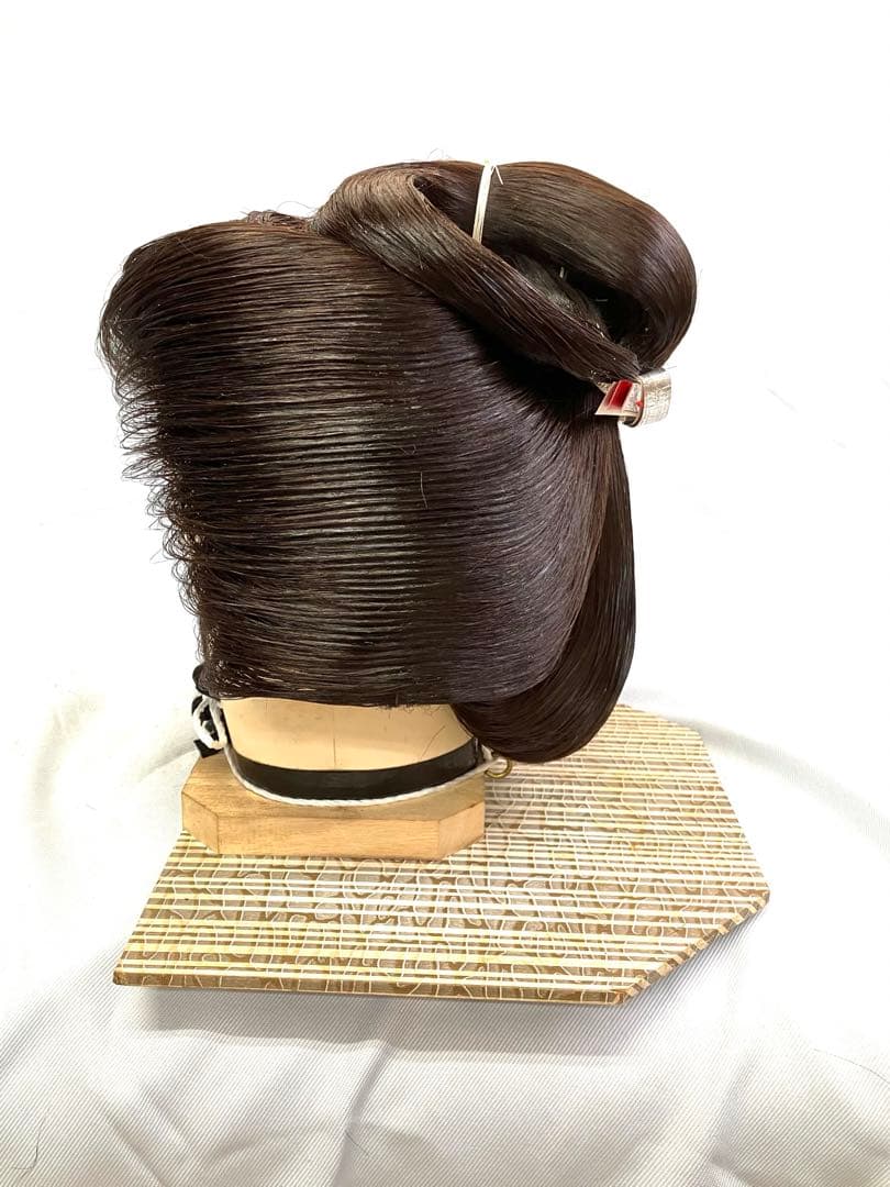 辰巳8号サイズ、前割れ、中古舞踊かつら、大衆演劇かつら、日本髪かつら、ケース付き