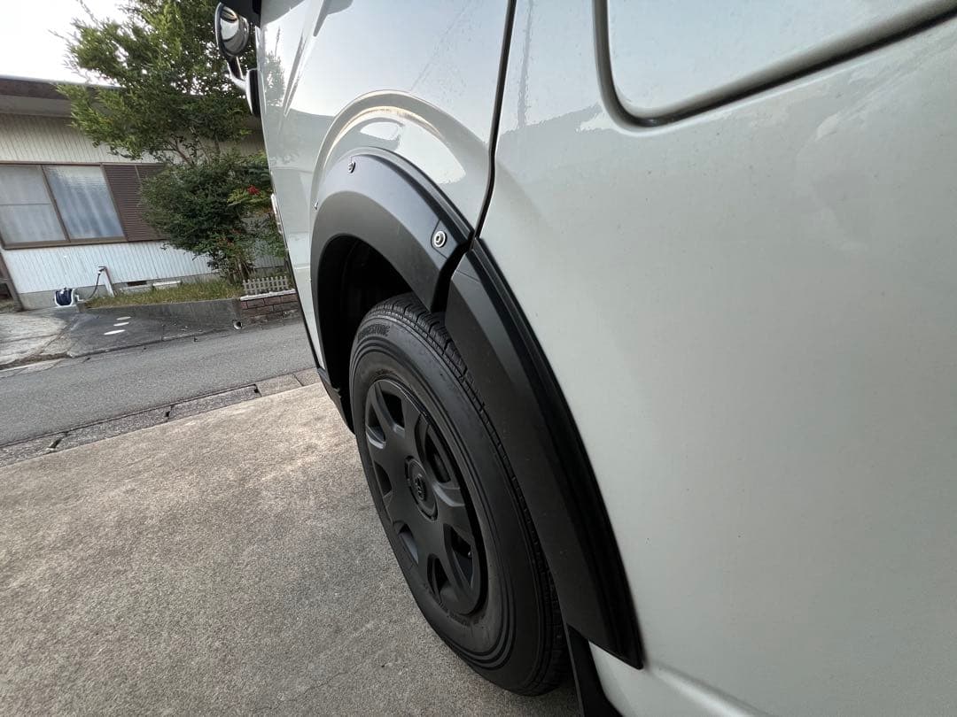 ハイエース オーバーフェンダー　マッドブラック 1-8型まで対応 20ｍｍワイド