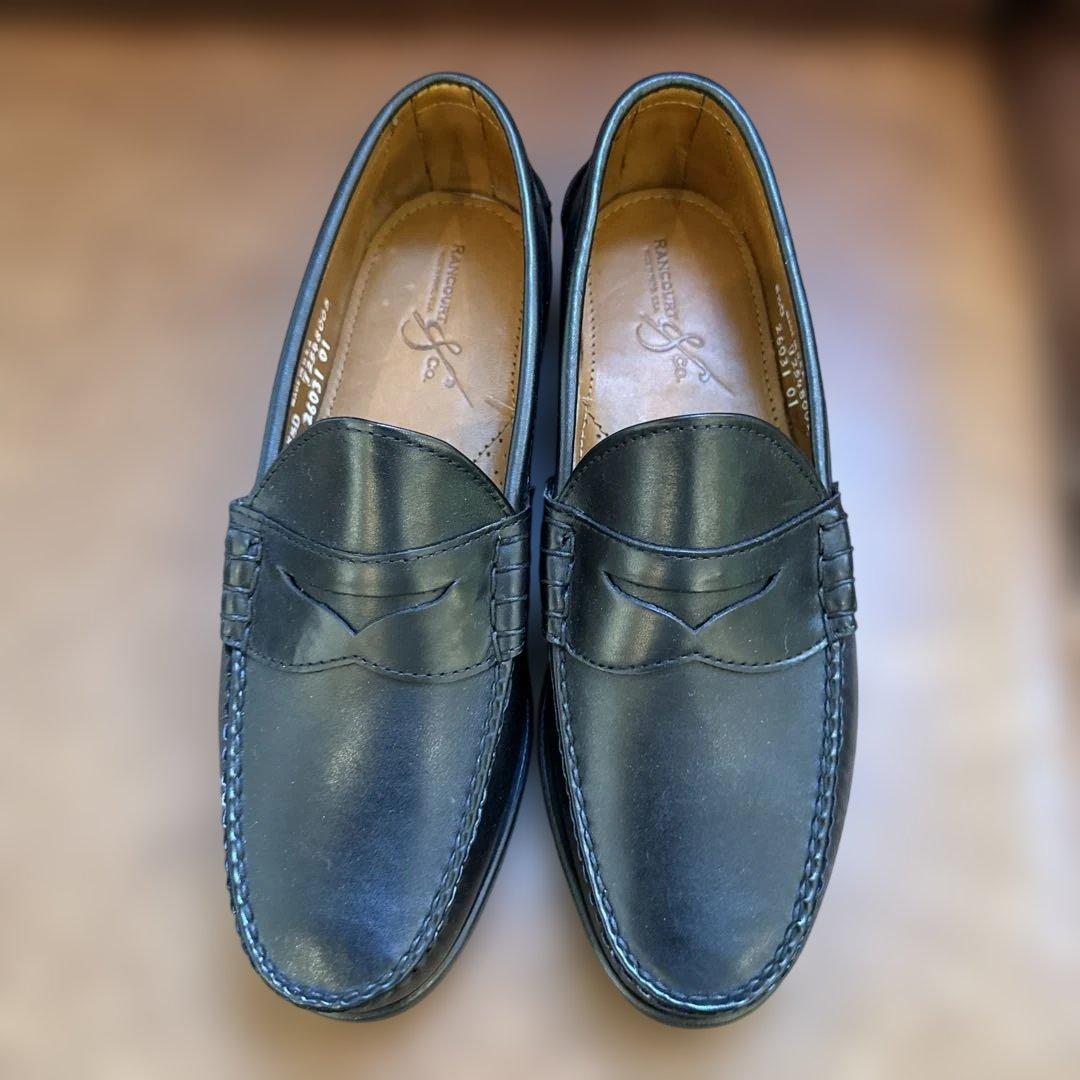 ランコート　ピンチペニーローファーBLACKカーフ　size 8hD 新品未使用