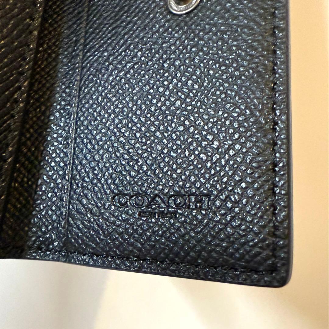 【未使用品】COACHコーチ メンズ キーケース 本革 4連キーケース 黒