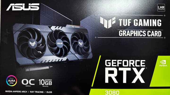 ASUS TUF-RTX3080-O10G-V2-GAMING LHR 中古