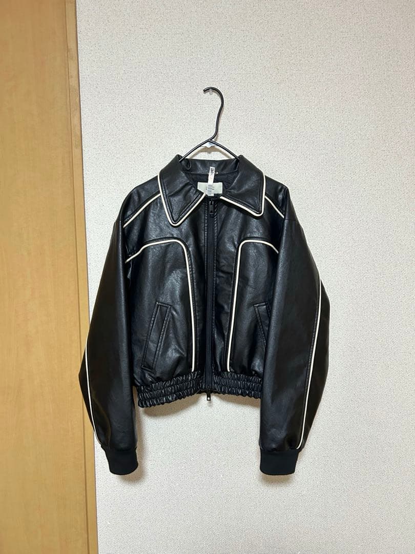【再販なし】ORO Buffing leather piping blouson