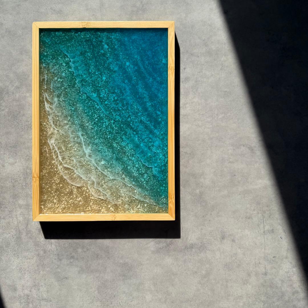 レジンアート　海アート　オーシャンアート　トレイ