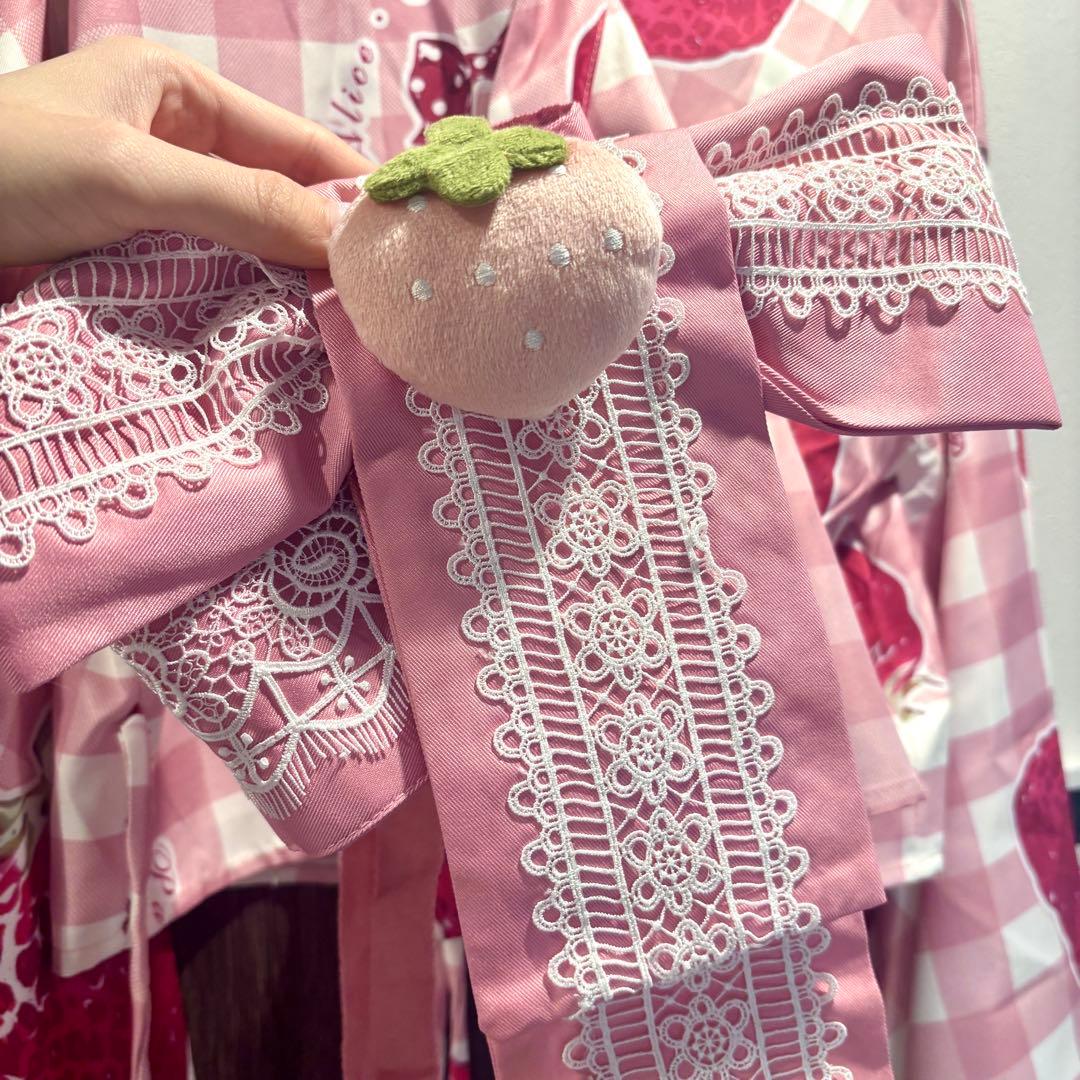 To Alice いちご姫浴衣セット ギンガムチェック