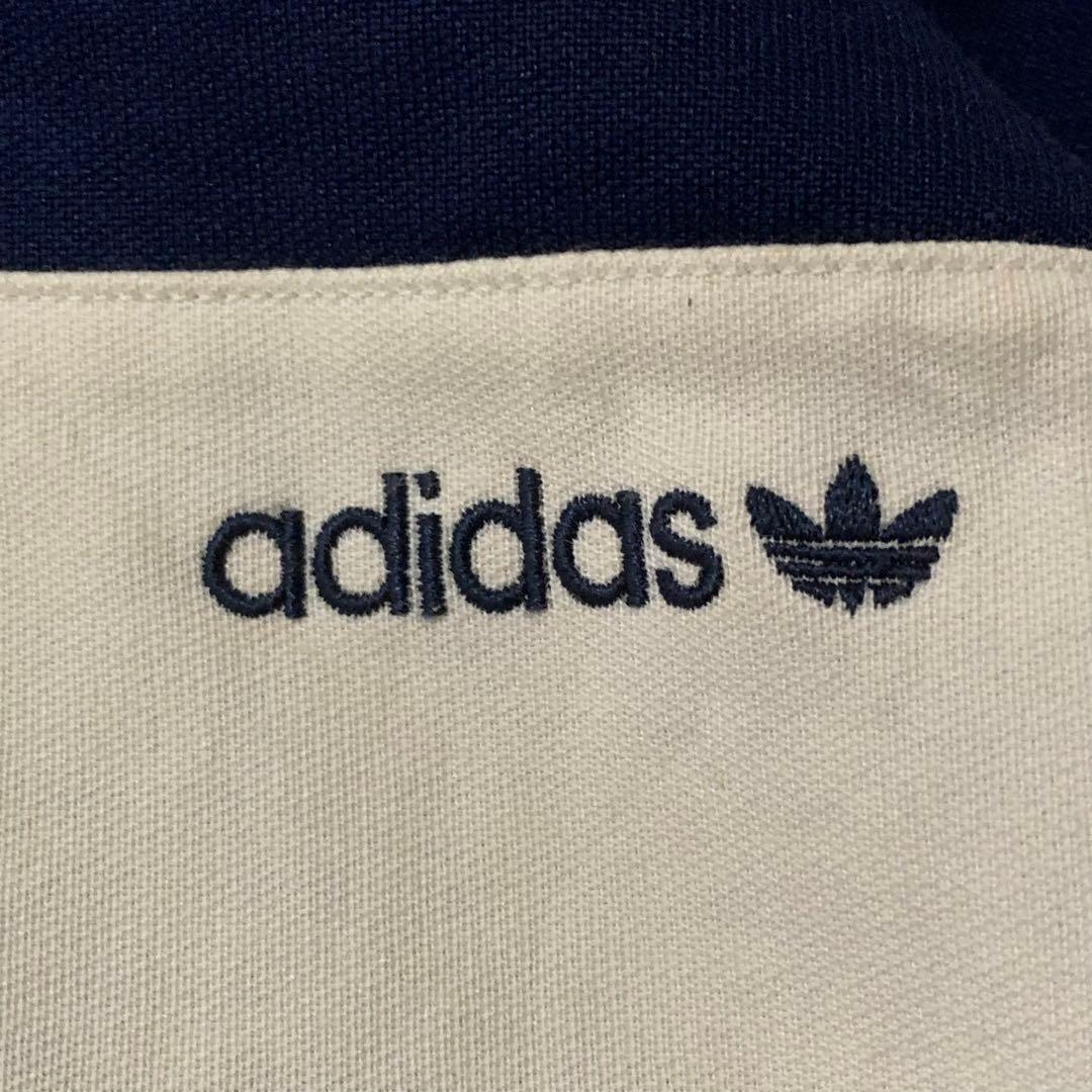 アディダスadidas古着トラックジャケットベッケンバウアーネイビーDB147