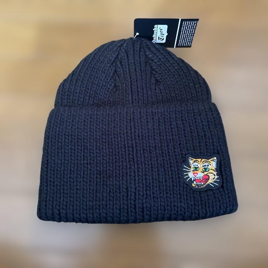✨新品✨ オニツカタイガー ニット帽　ブラック 定価　13200円