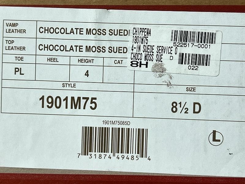 新品 チペワ 1901M75 スエード サービス シューズ モス 26.5 ①