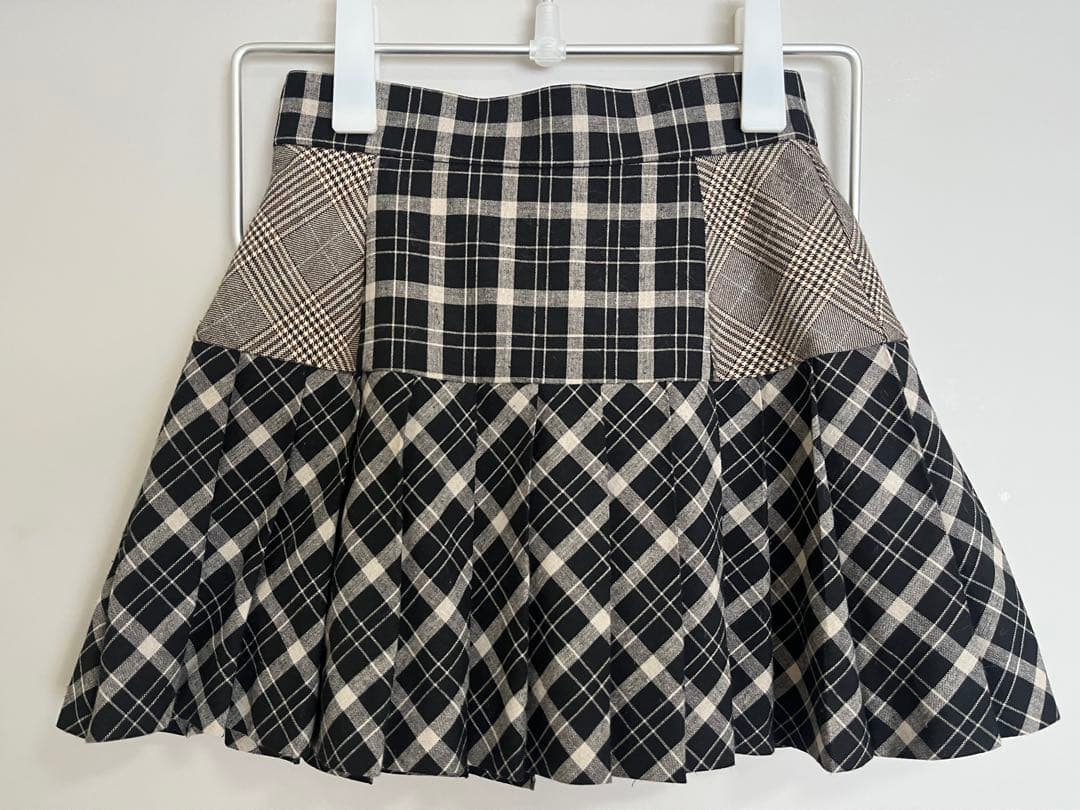 【andmary】Coco check pleats skirt（Sサイズ）
