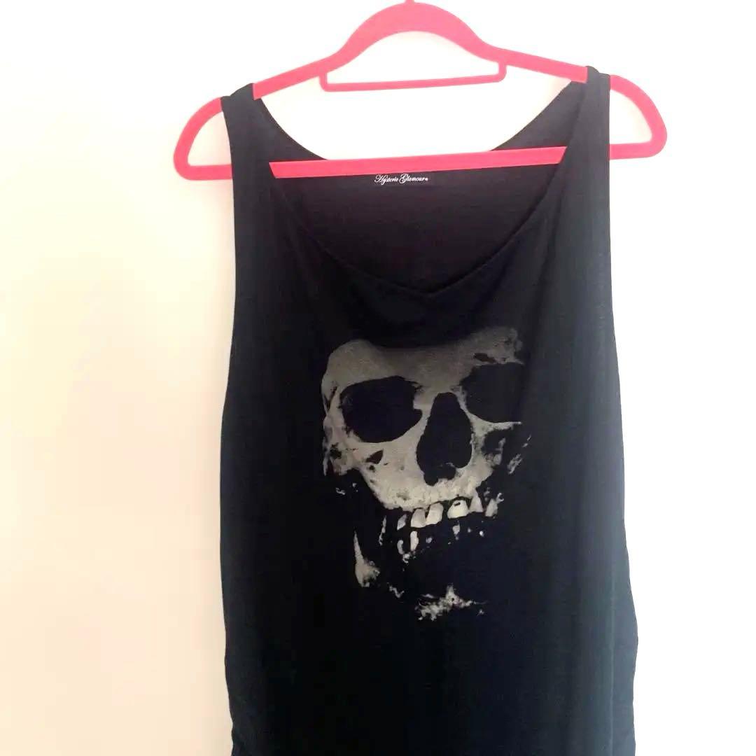 ヒステリックグラマー　スカルベリーチュニックタンク