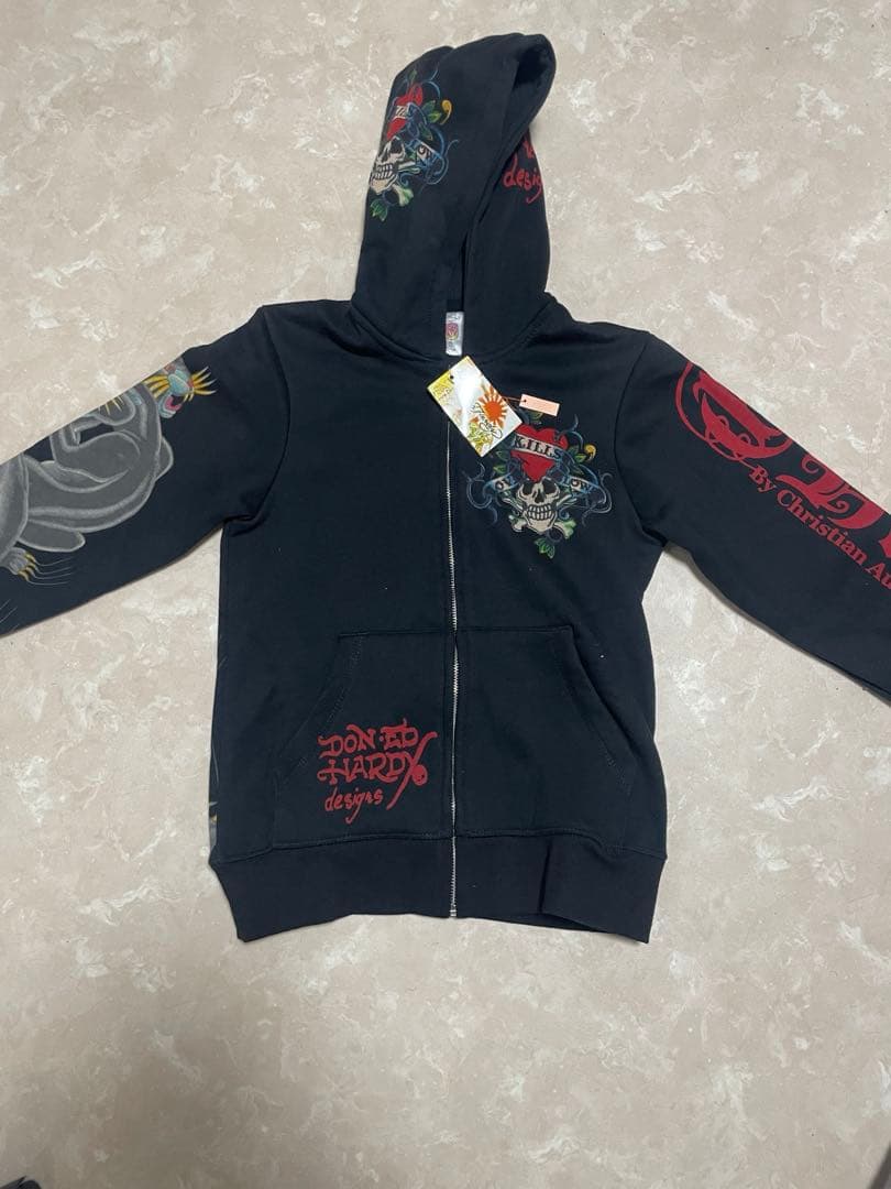 Ed Hardy パーカー　ブラック