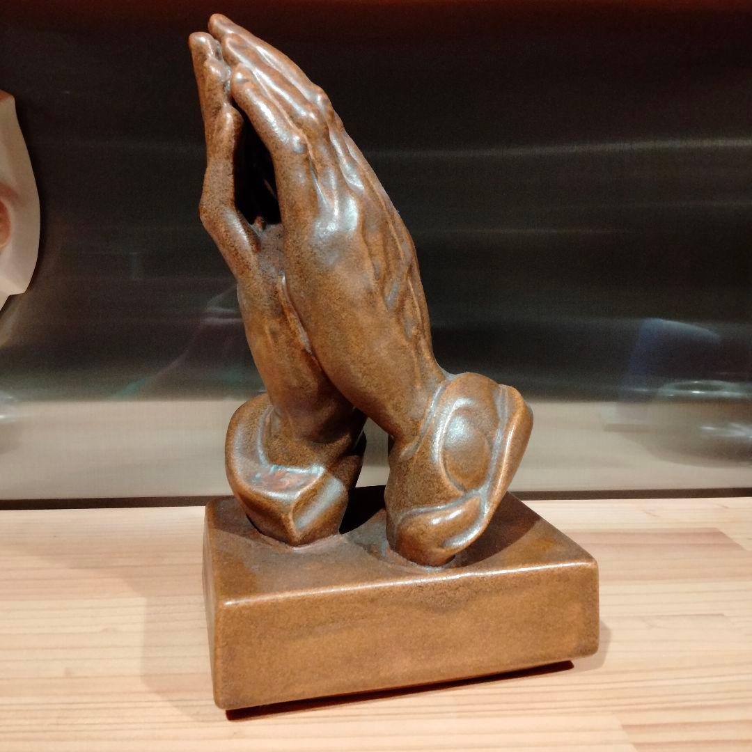 ビンテージ　祈り手　大 ハンド　手　オブジェ　置物　ミッドセンチュリー 3