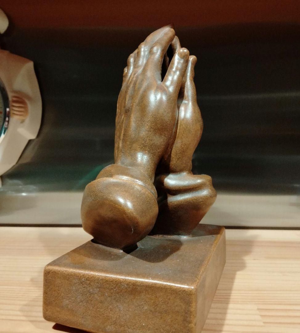 ビンテージ　祈り手　大 ハンド　手　オブジェ　置物　ミッドセンチュリー 3