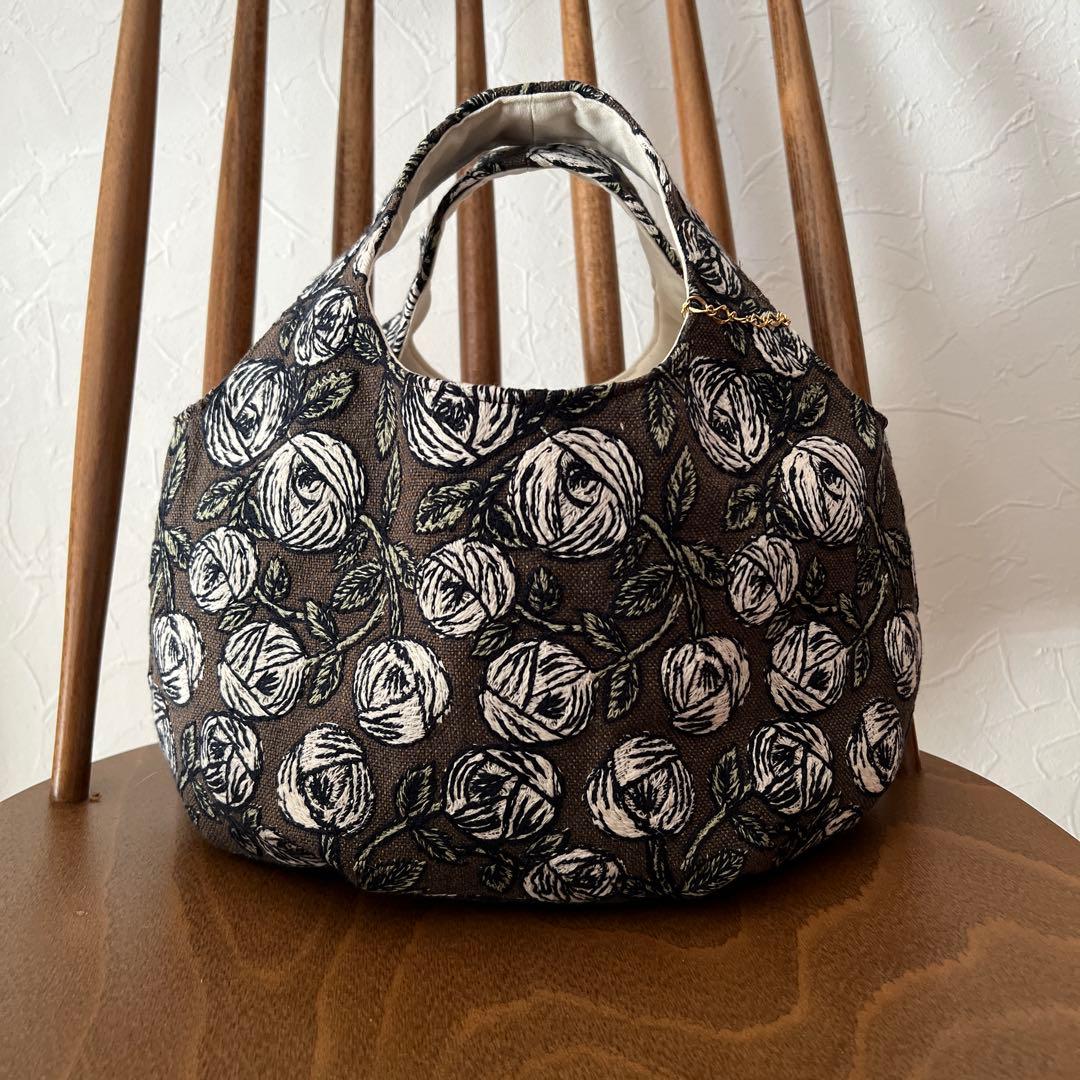 ♡handmade♡ ミナペルホネン　　　まぁるく持てるバッグ