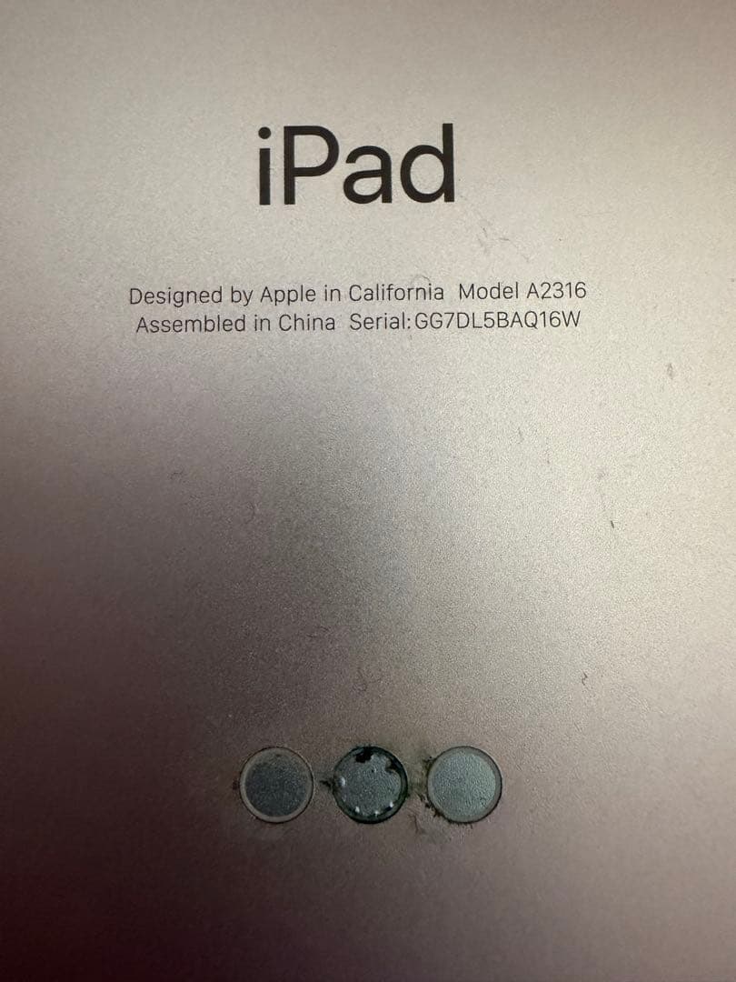 【ジャンク】iPad Air第4世代 ローズゴールド 256GB Wi-Fi