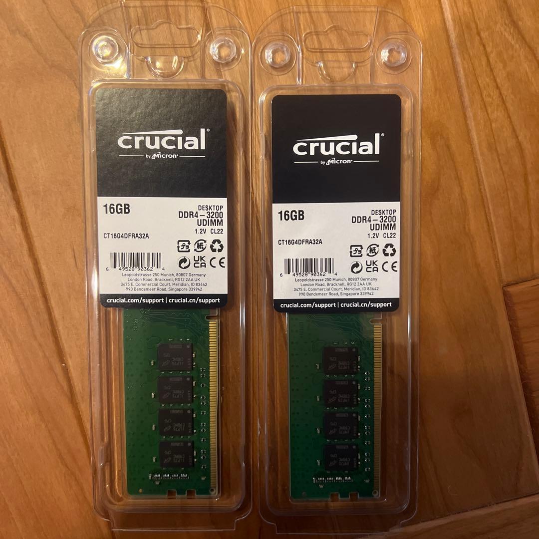 【新品未開封】Crucial 32GB DDR4-3200 メモリ UDIMM