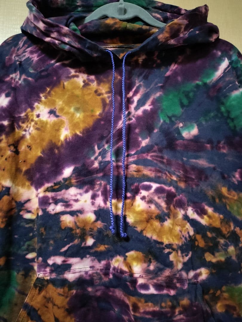 エスニック　タイダイ染め　パーカー　コットン　男女共用　新品　タイ3