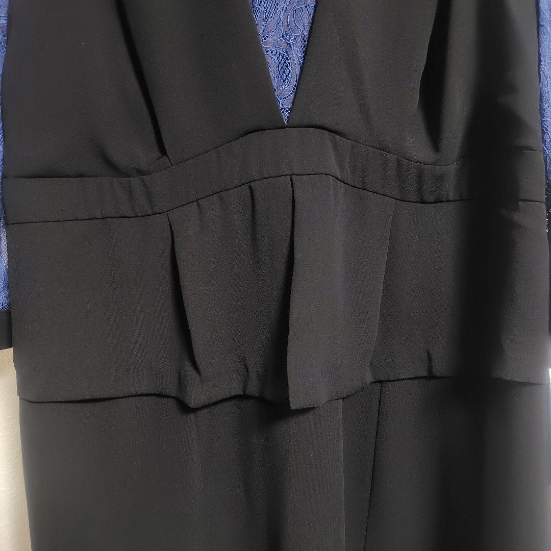 新品【Callarus】カラルス スタンドカラーレース切替デザインワンピース