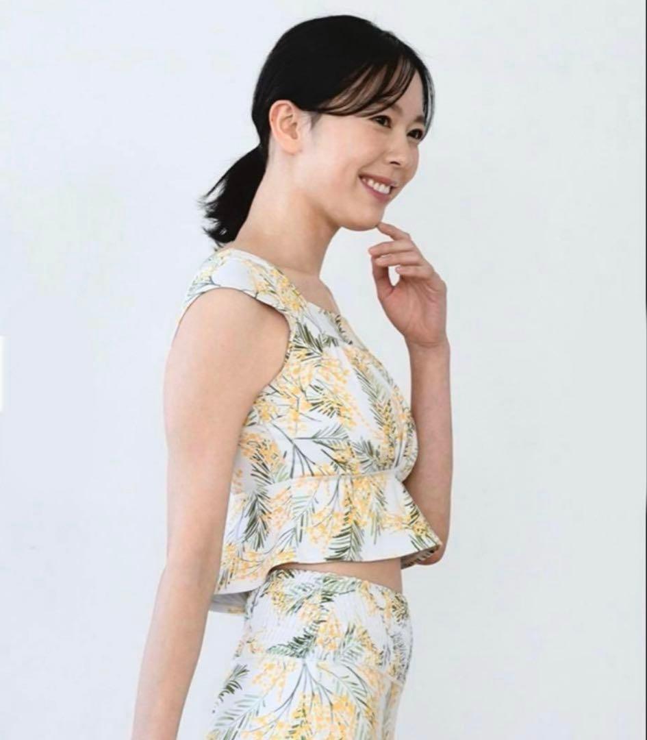 新品未使用　【SUKALA】スプリングフラワーグレースブラトップ(L/ミモザ)