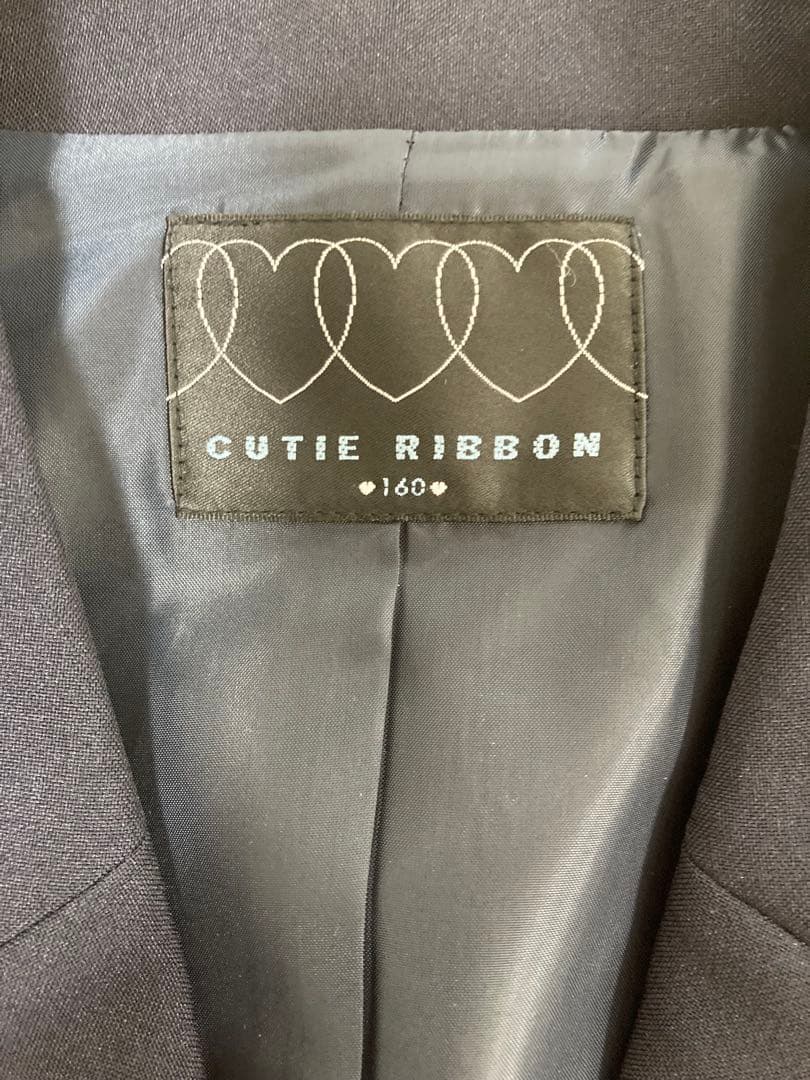 卒服　キューティリボン　女の子　キッズフォーマル　スーツ　ネクタイ　160B