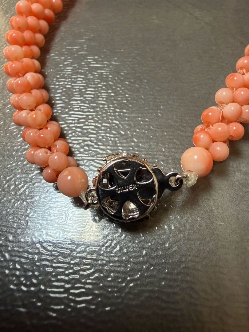 18kパール 珊瑚ネックレス　美品