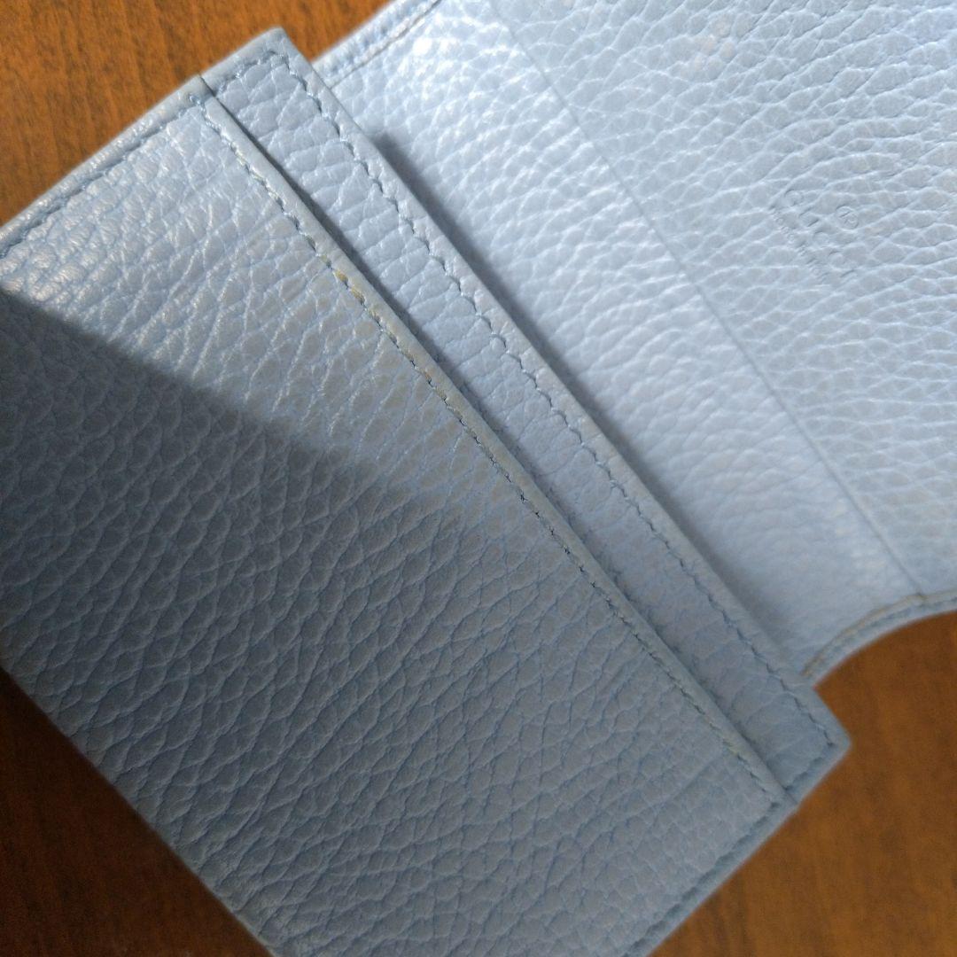 【最終価格】GGロゴ ライトブルー レザー 名刺入れ