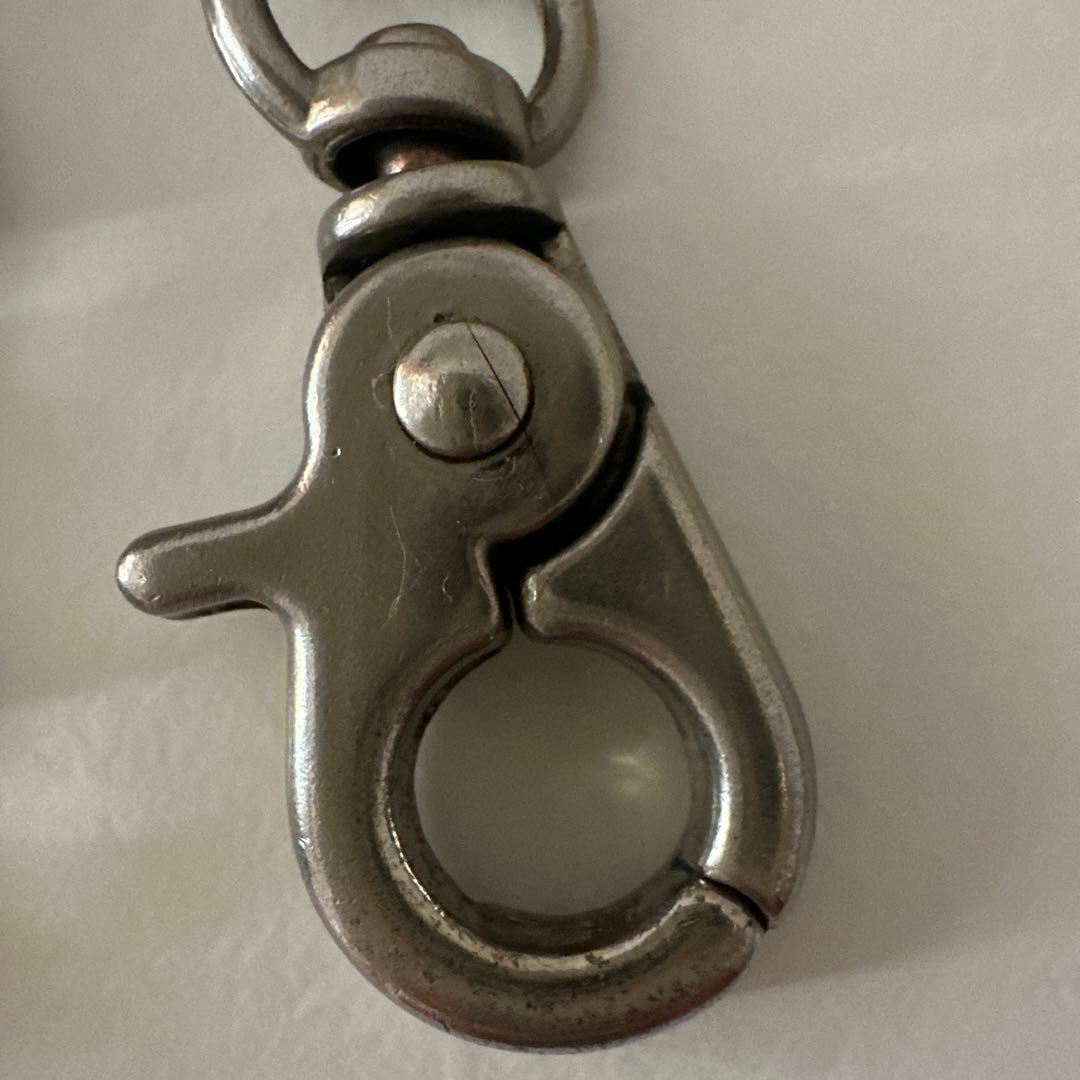 shott ショット、スタッズ付きレザーウォレットチェーン、キーホルダー