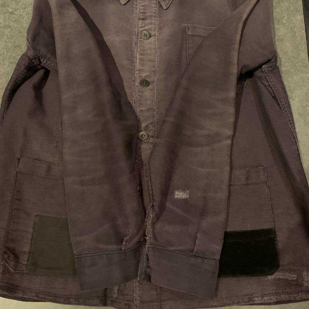 [ヴィンテージ] 40s フレンチ モールスキンジャケット ブラック