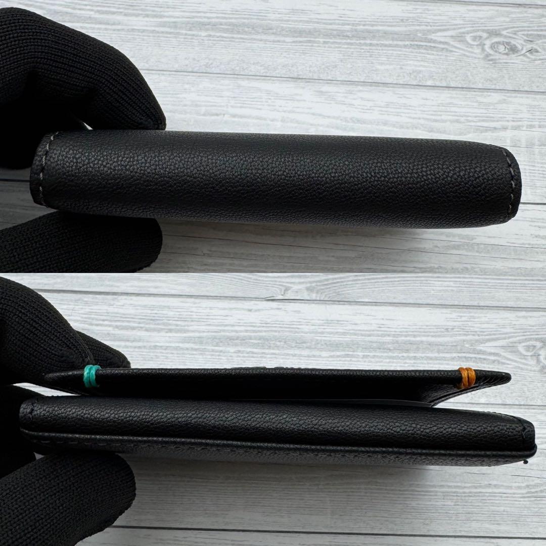 【未使用級】Paul Smith マルチストライプ　名刺入れ　レザー　ブラック