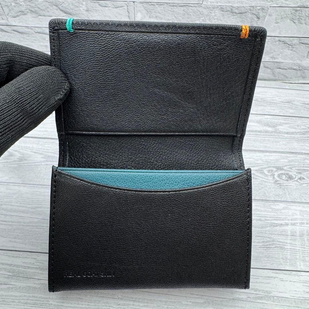 【未使用級】Paul Smith マルチストライプ　名刺入れ　レザー　ブラック