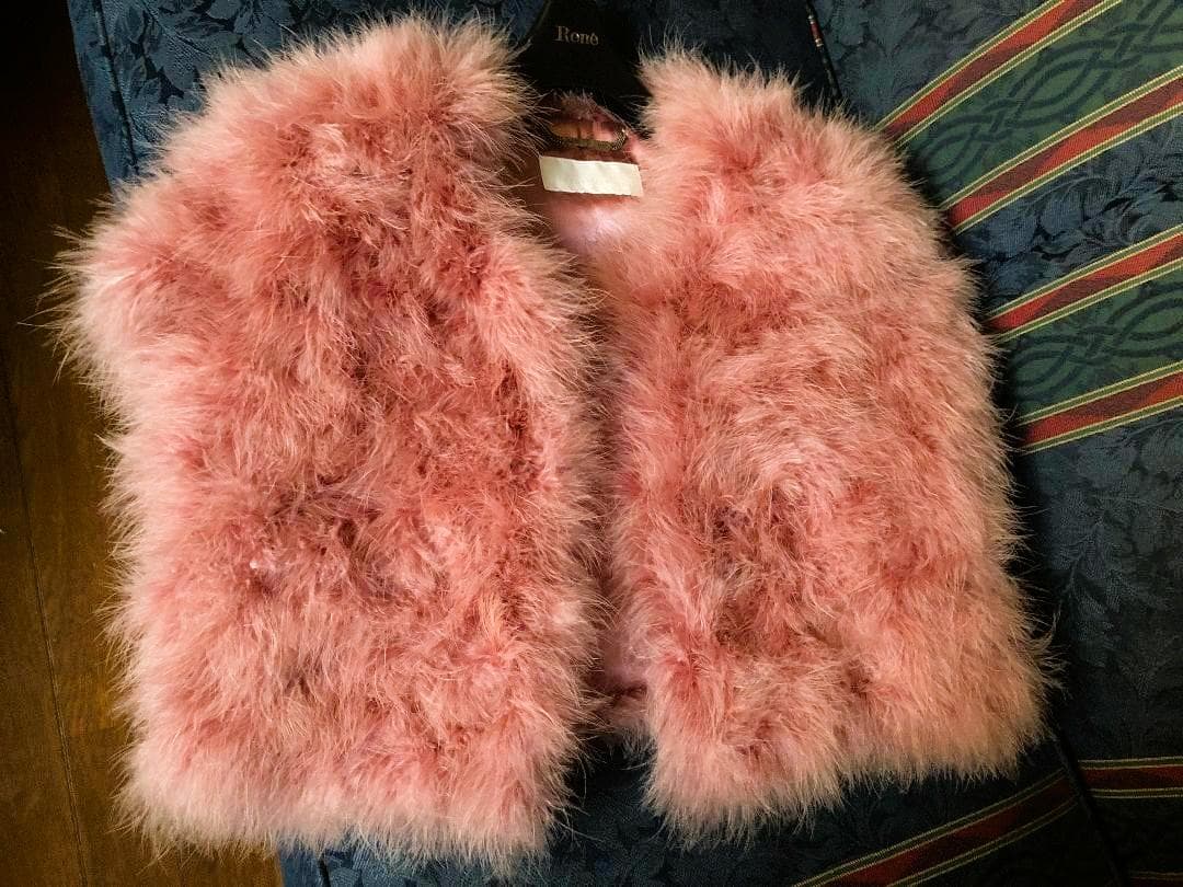 SCHERVINO Street 　フェザーコート　ピンクパープル＊ M