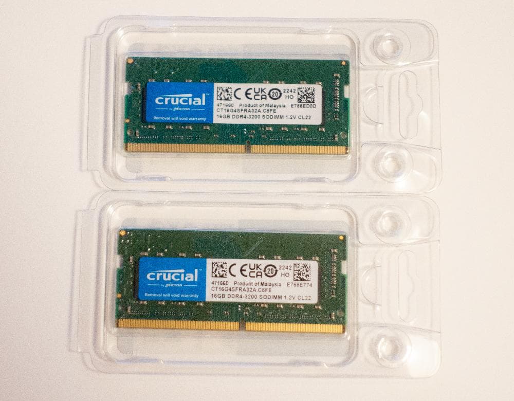 Crucial メモリ 32GB（16GB×2枚） CT16G4SFRA32A