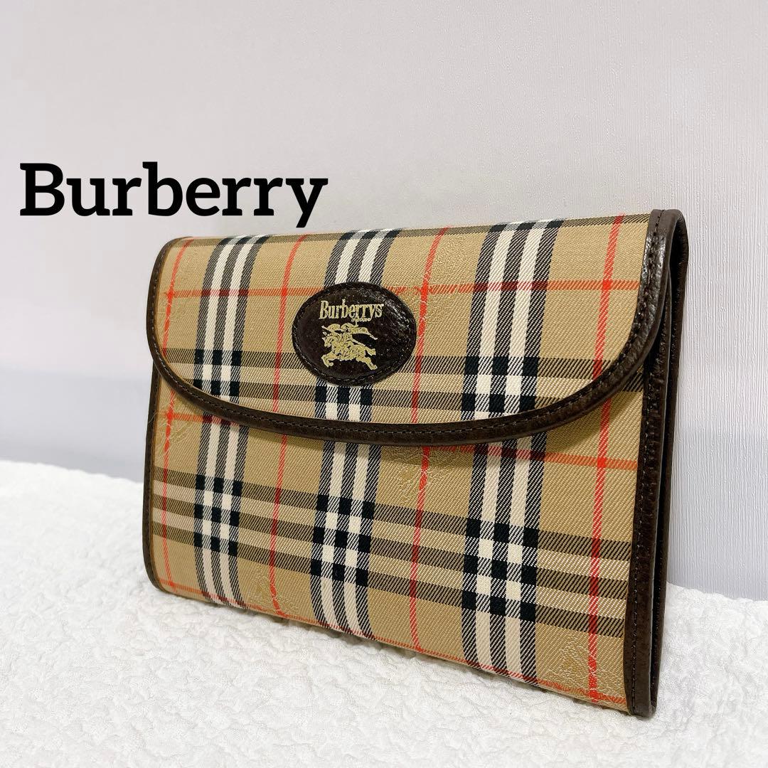 90s Burberry ノバチェック クラッチバッグ ポーチ セカンドバッグ