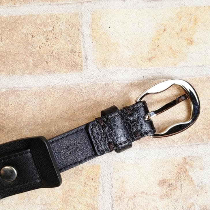 美品 トッズ TOD’S ☆ レザー ベルト ブラック 伊製 80 レディース