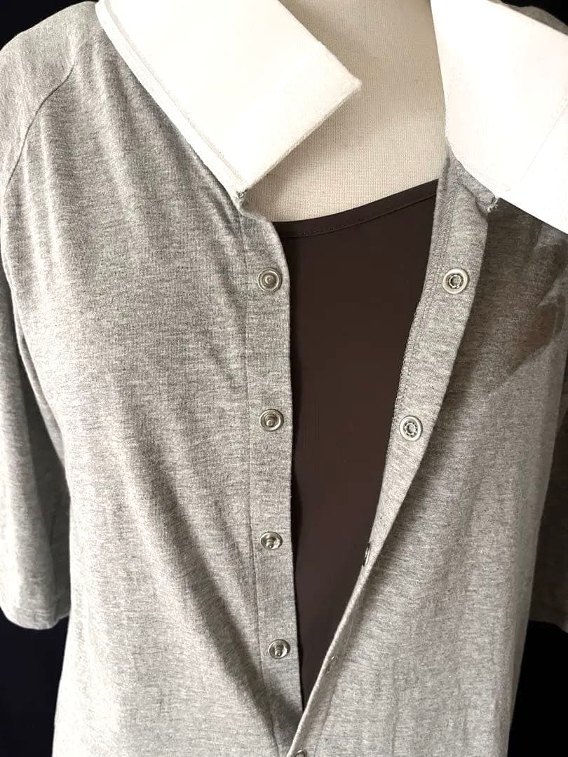 【くるり】前開きTシャツ襦袢ルグラン　ワンピースタイプ　グレー　お値下げ