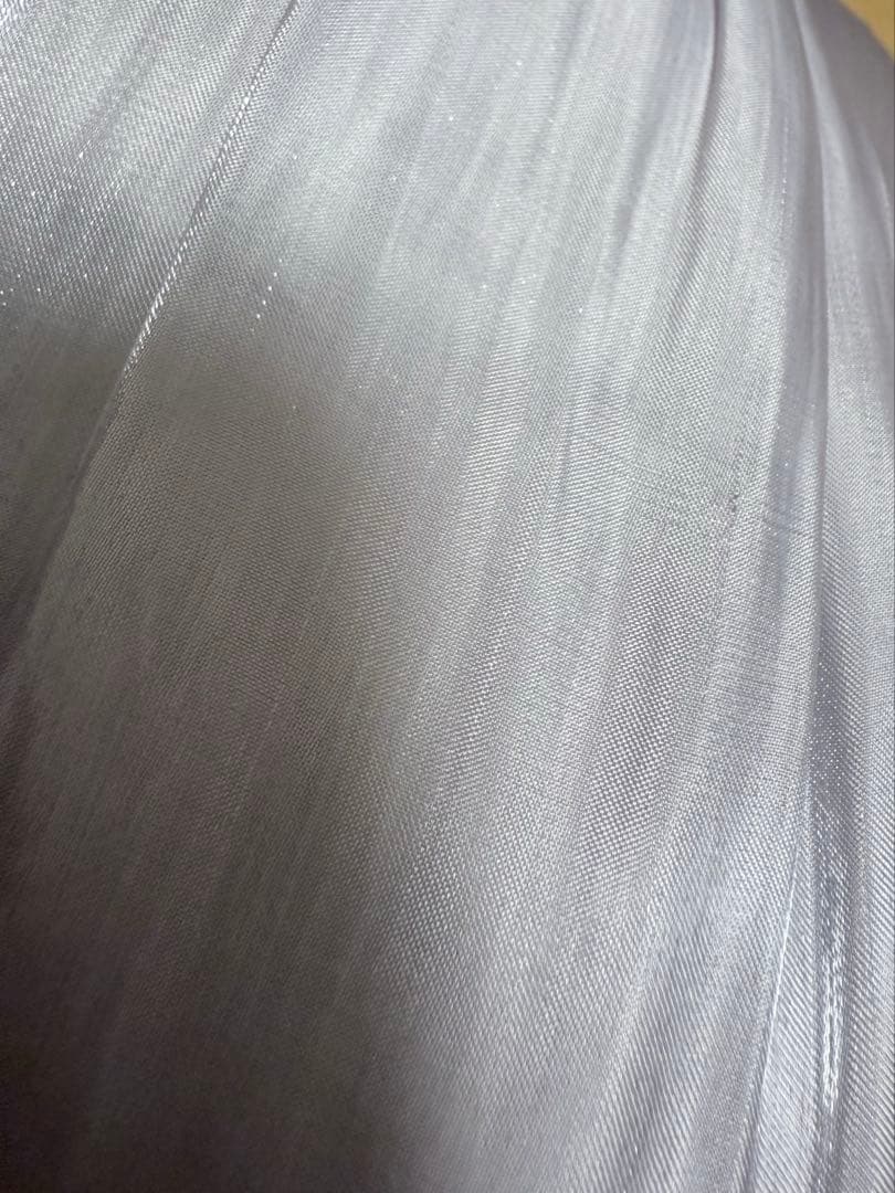 ROBE de FLEURS DEA サテンリボン　ミディアムドレス　ブルー