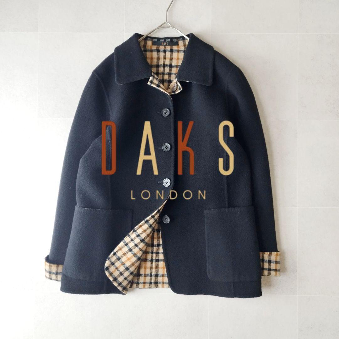 【ダブルフェイス&リバーシブル】DAKS リバーコート ユニセックス ブラック