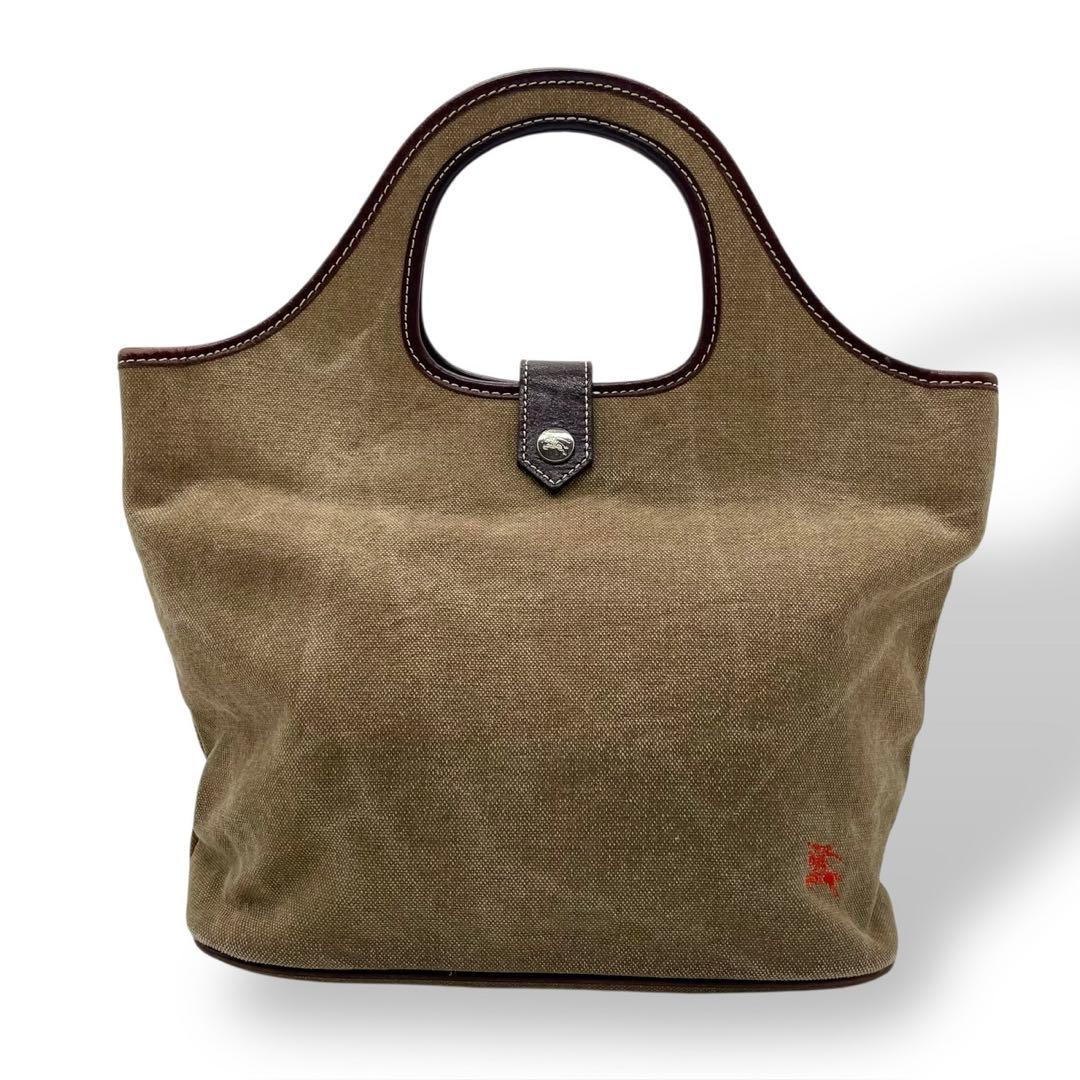 バーバリー ブルーレーベル ハンドバッグ ホース ロゴ 刺繍