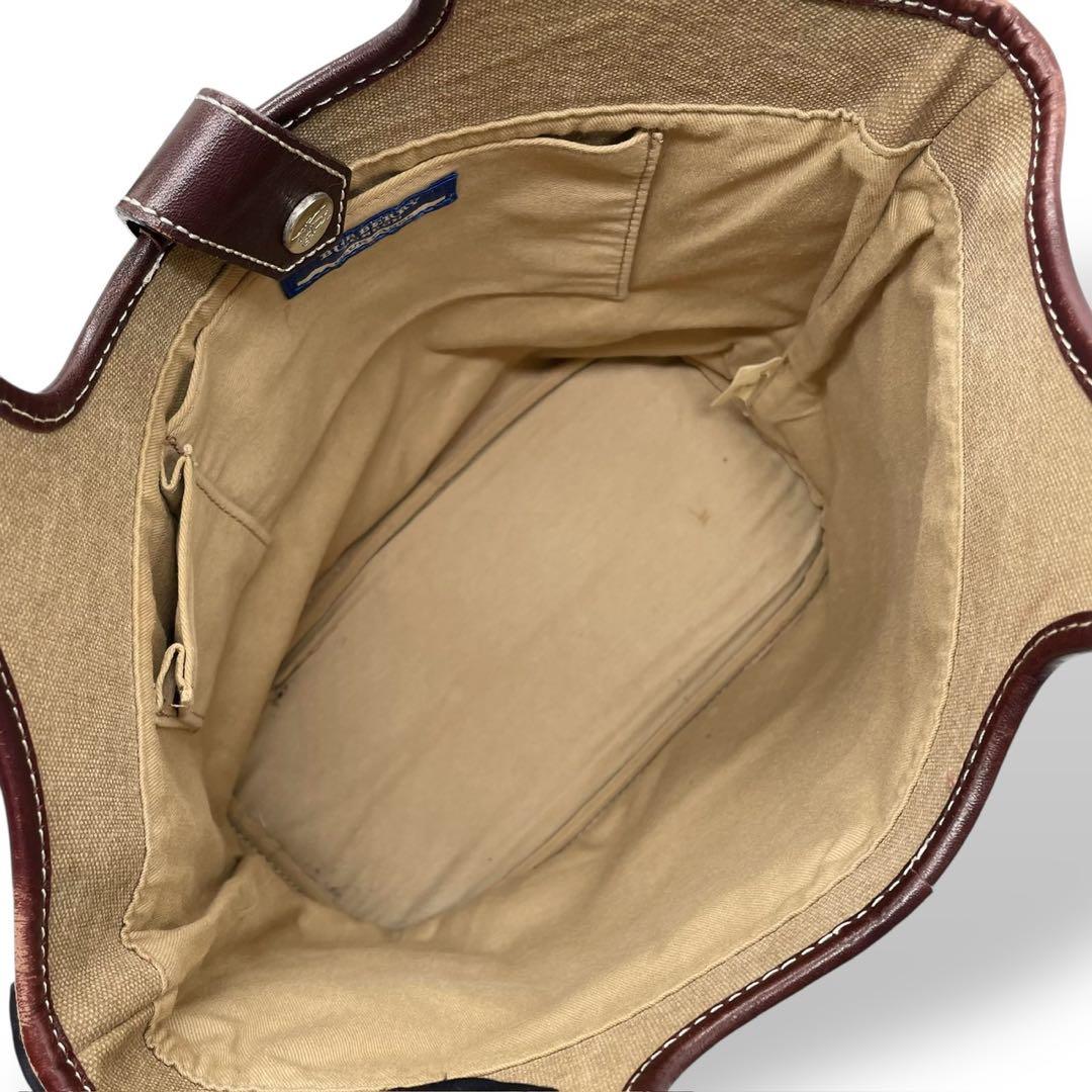 バーバリー ブルーレーベル ハンドバッグ ホース ロゴ 刺繍