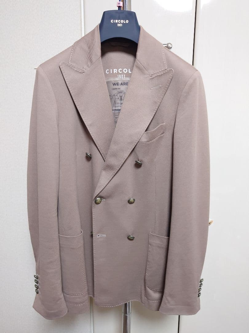 CIRCOLO 1901 チルコロ ジャージーダブルジャケット グレージュ 46