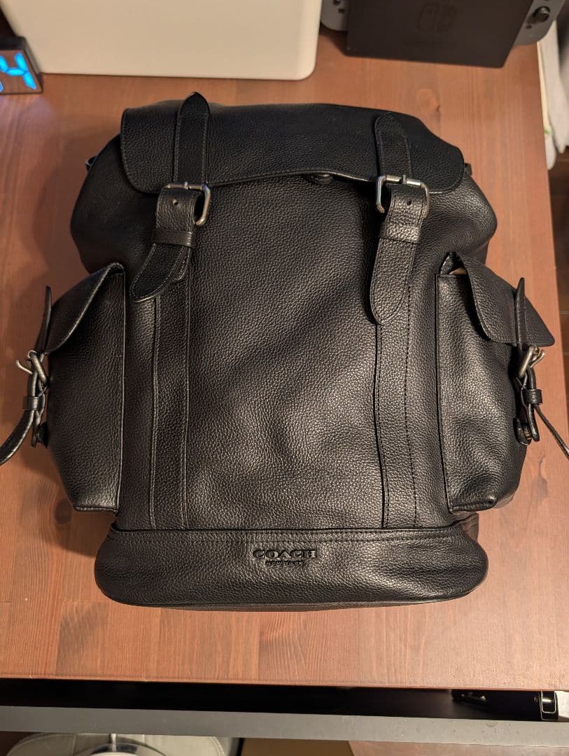 COACH（コーチ） ハドソンレザーバッグ／バックパック黒 89896