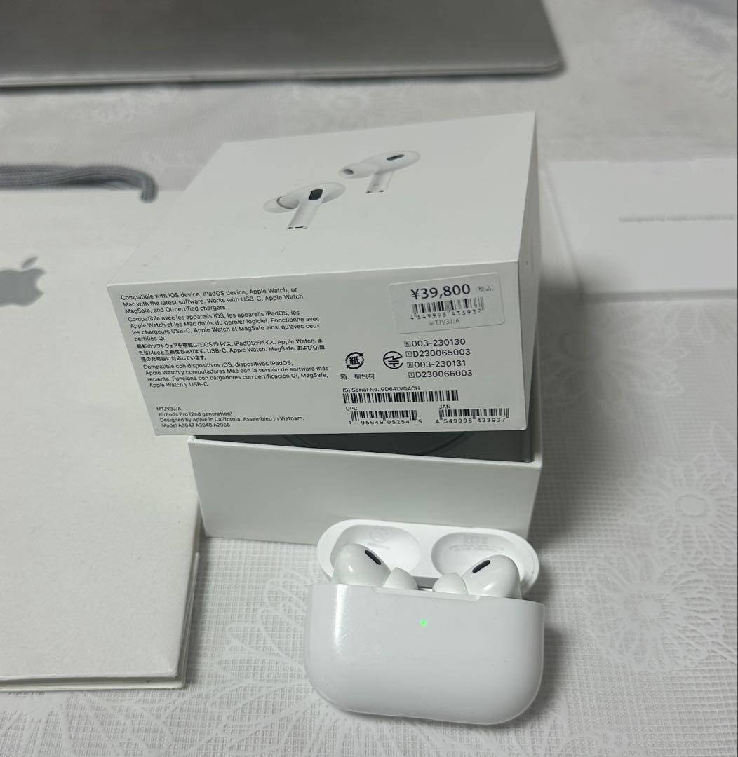 【美品/保証付き】AirPods pro 第2世代 Apple 正規品
