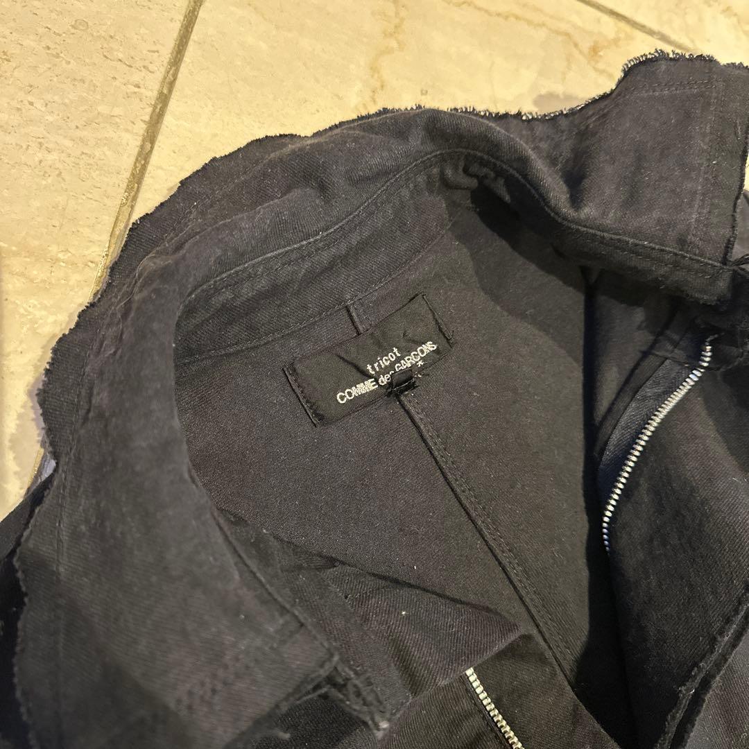 COMME des GARÇONS ブラック ジップアップジャケット