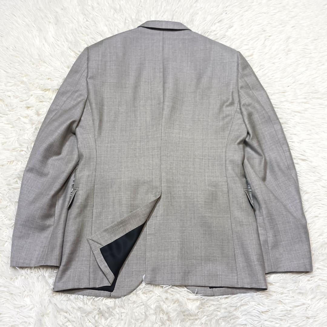 高級生地✨　銀座グローバルスタイル　スーツ　セットアップ　3ピース　グレー　S