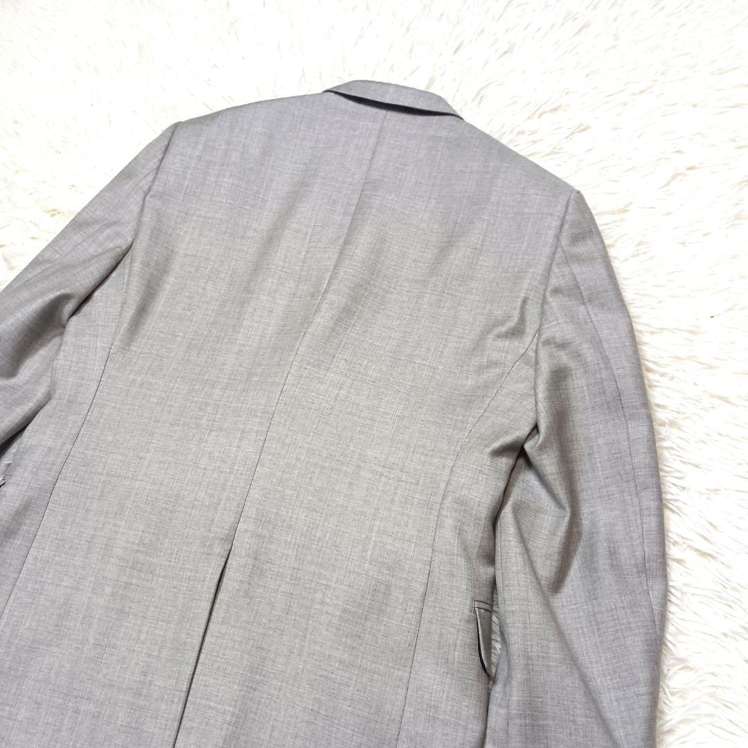 高級生地✨　銀座グローバルスタイル　スーツ　セットアップ　3ピース　グレー　S