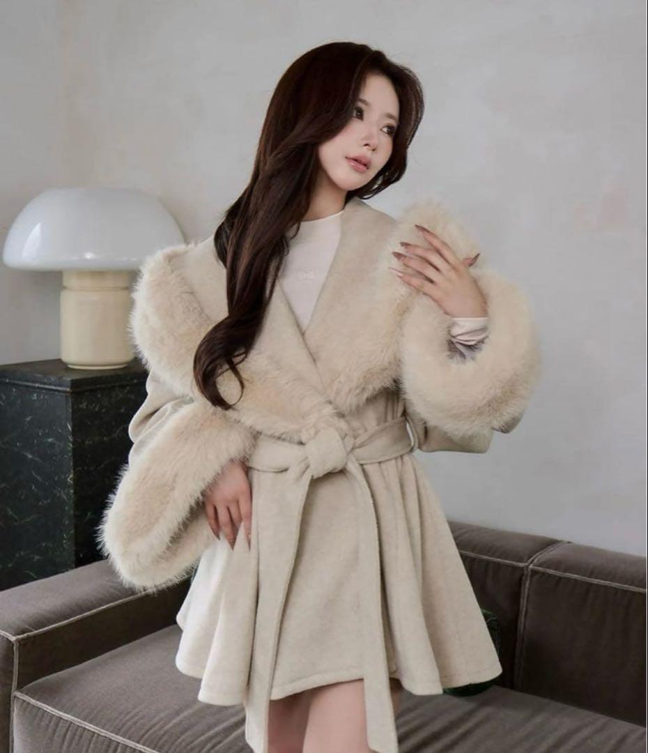 【新品】Darich ウエストベルトプリンセスラインコート BEG ノベルティ有