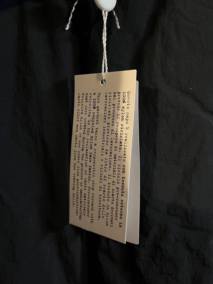 メゾンマルジェラ　ノーカラー黒ジャケット 中綿　春夏 希少サイズ48