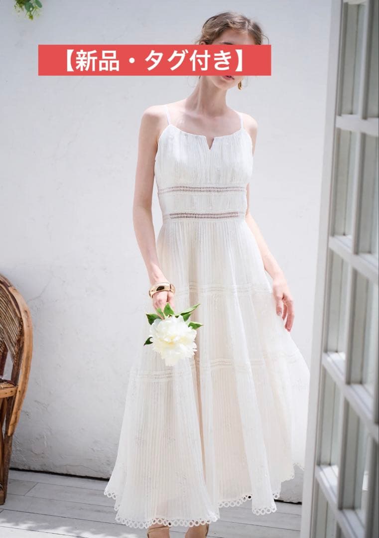 Estella.k エンブロイダリープリーツドレス新品